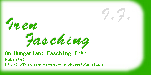 iren fasching business card